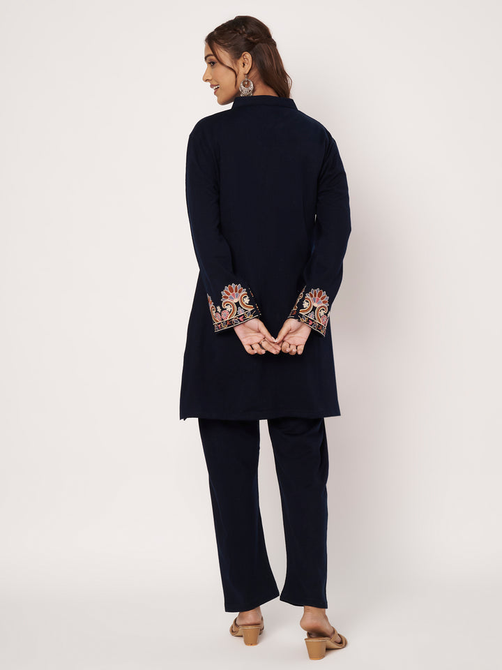 Women's Kashmiri Embroidered Co-ords – Kurta and Trousers
