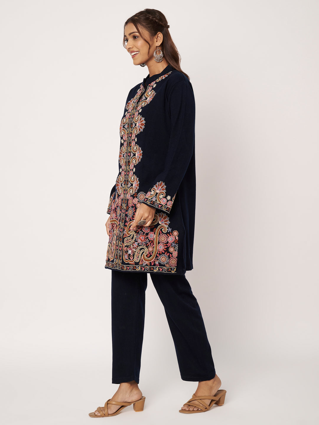 Women's Kashmiri Embroidered Co-ords – Kurta and Trousers