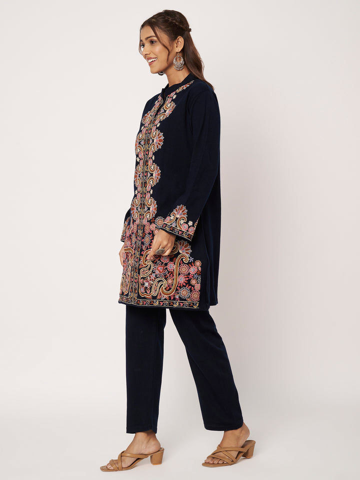 Women's Kashmiri Embroidered Co-ords – Kurta and Trousers