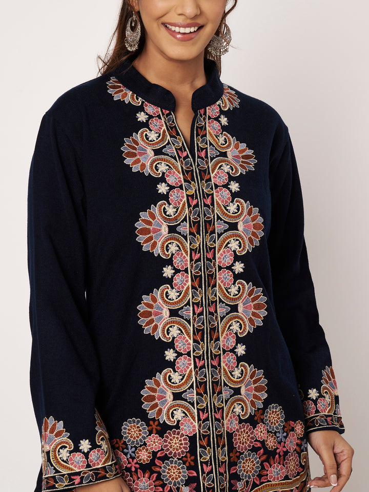 Women's Kashmiri Embroidered Co-ords – Kurta and Trousers