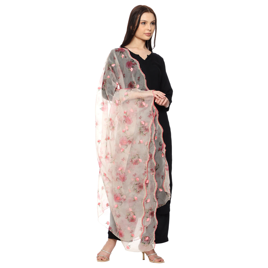 Women's Printed Organza Dupatta