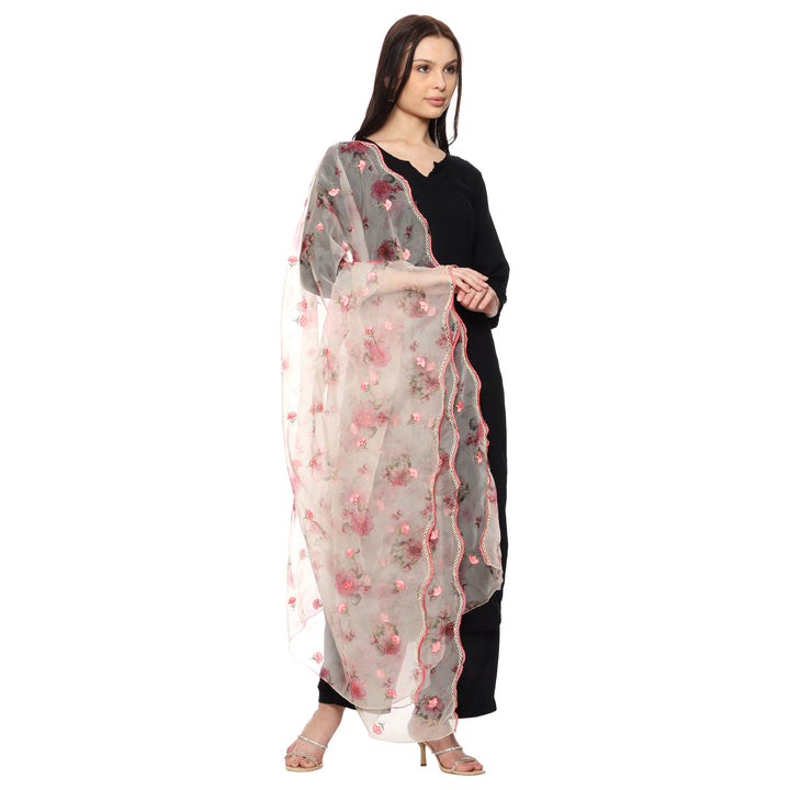 Women's Printed Organza Dupatta