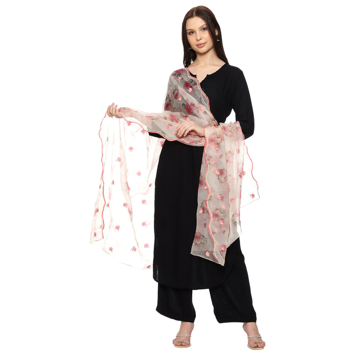 Women's Printed Organza Dupatta