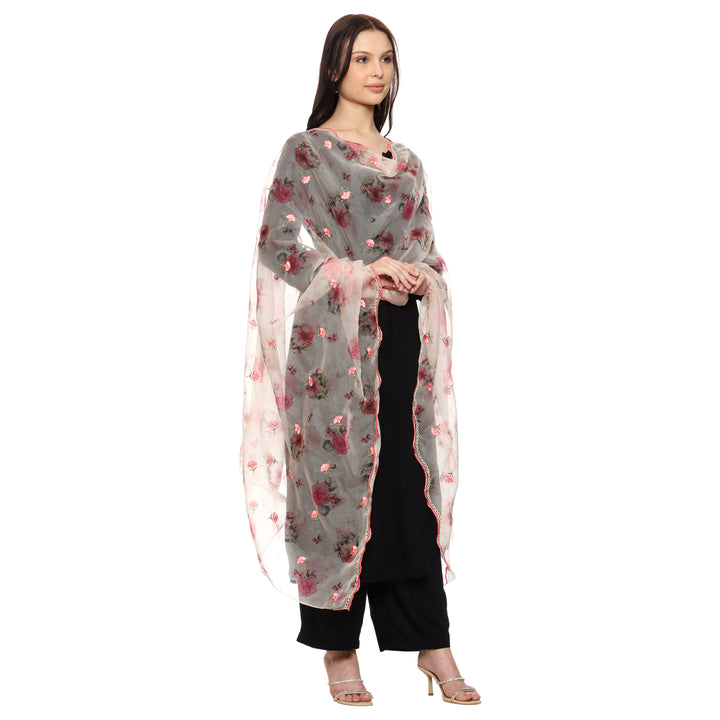Women's Printed Organza Dupatta