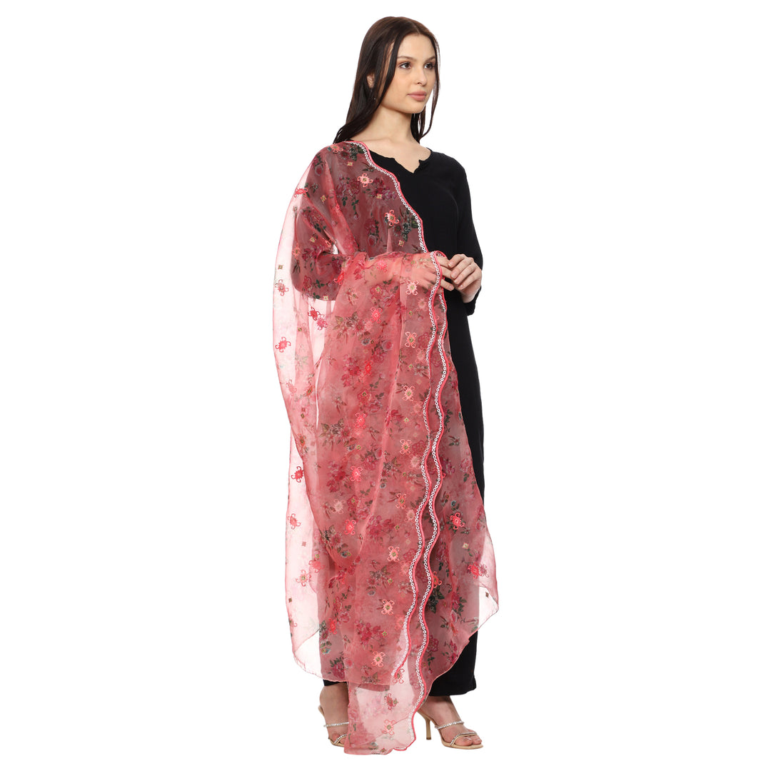 Women's Printed Organza Dupatta