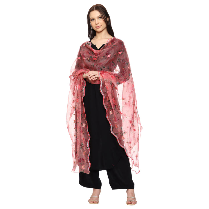 Women's Printed Organza Dupatta