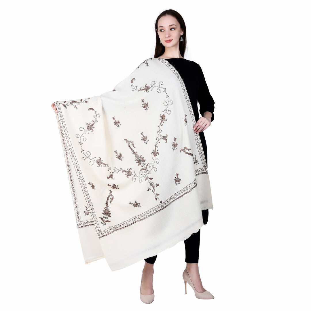 Women's Hand Embroidered Wool Shawl
