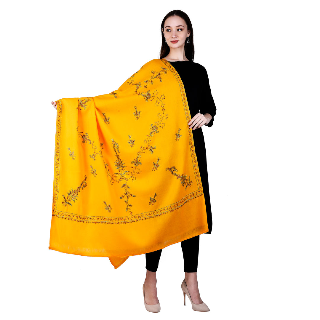 Women's Hand Embroidered Wool Shawl