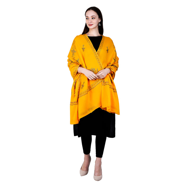 Women's Hand Embroidered Wool Shawl