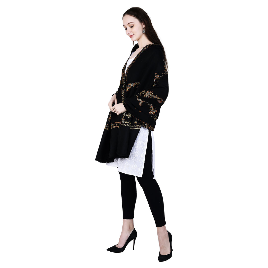 Women's Hand Embroidered Wool Shawl