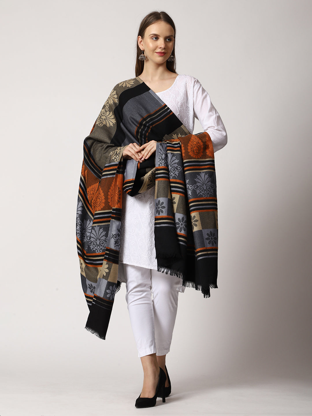 Women's Jamawar Wool Shawl