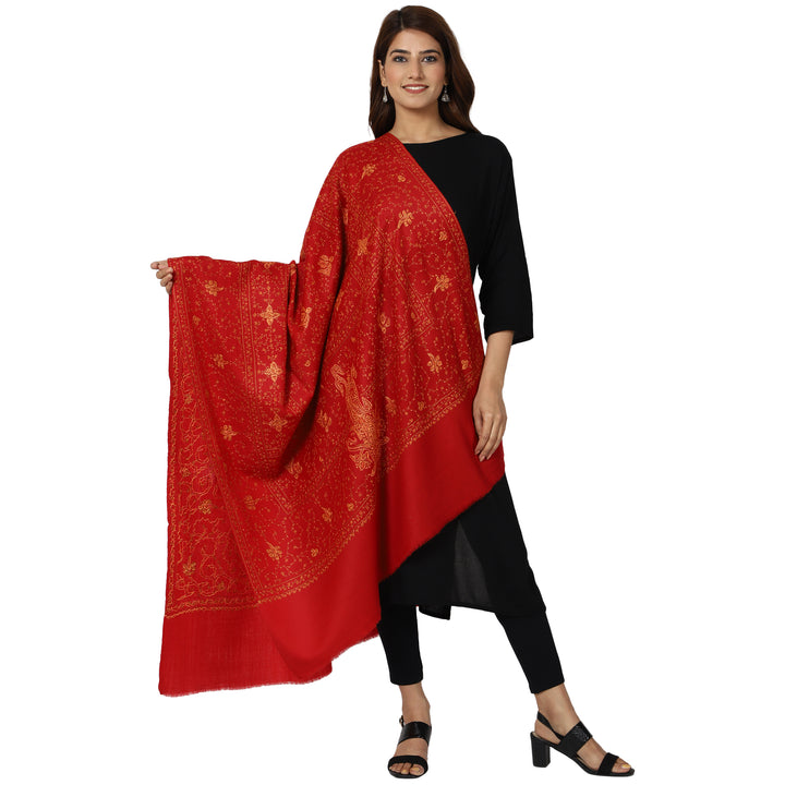 Women's Hand Embroidered Wool Shawl