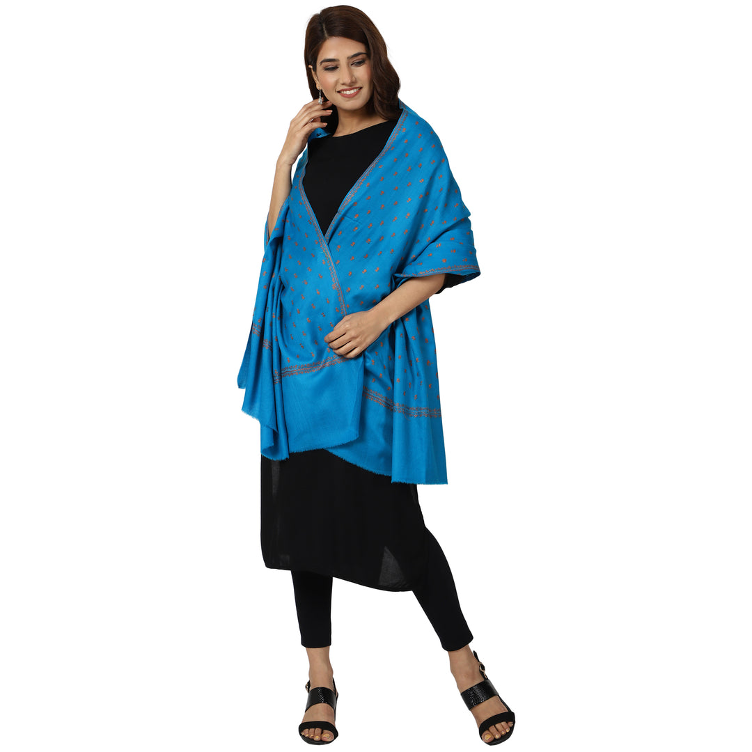 Women's Hand Embroidered Wool Shawl