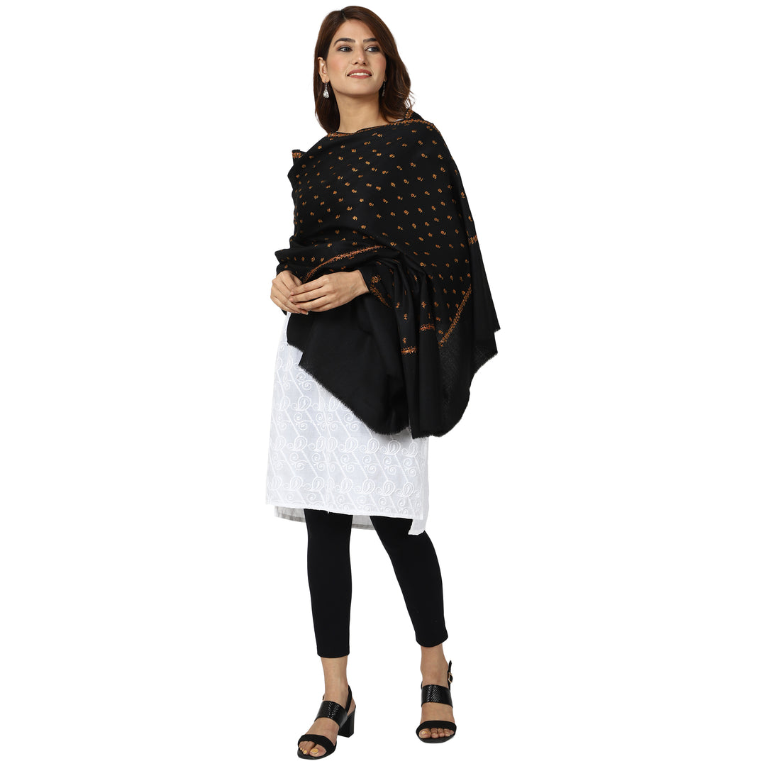 Women's Hand Embroidered Wool Shawl