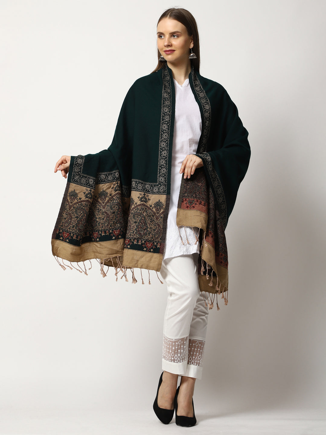 Women's Jamawar Wool Shawl