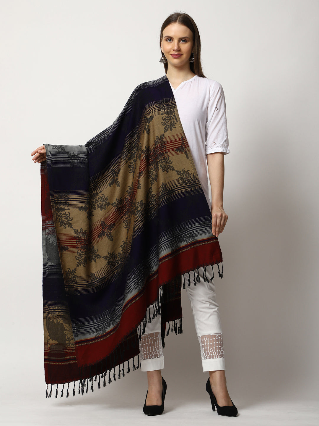 Women's Jamawar Wool Shawl