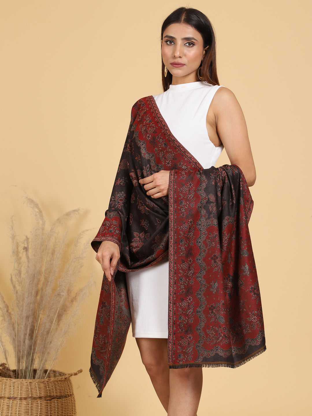 Women's Jamawar Wool Stole